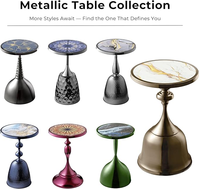 HOMES: Inside + Out Halric Modern 24" Tall Round End Table - Image 8