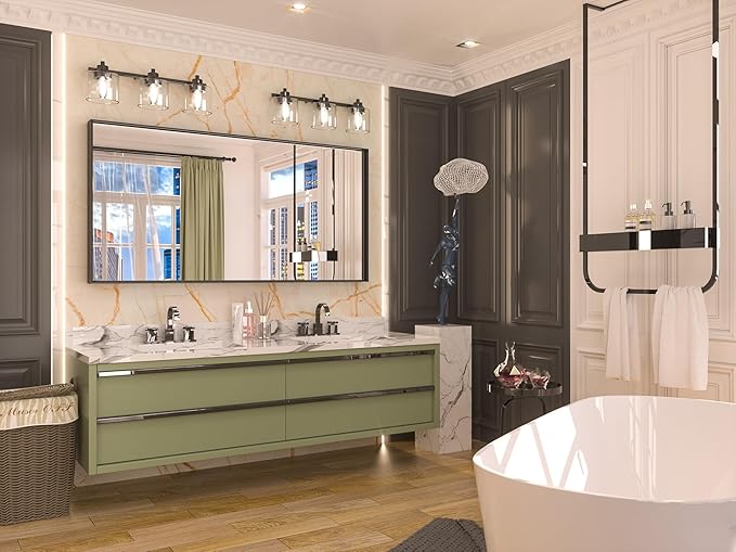 Keonjinn 48 x 24 Inch Black Bathroom Mirrors - Image 2