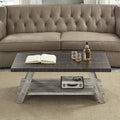 Roundhill Furniture Athens Contemporary Wood Shelf Coffee Table, Weathered by RoundhillFurniture