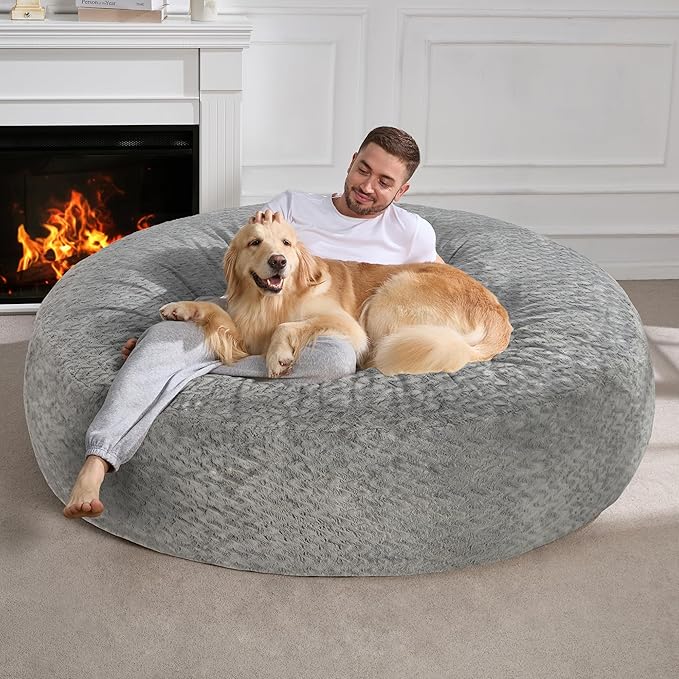 Hobestluk 6ft Bean Bag Chairs for Adults Large Beanbag Chair - Image 3