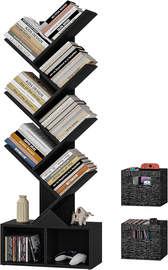 Vagusicc Tree Bookshelf, 6 Tier Bookshelf by Vagusicc