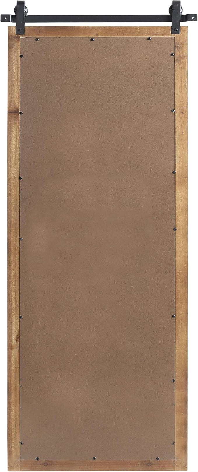 Kate and Laurel Cates Farmhouse Wood Framed Wall Mirror, 18 x 50, Rustic Brown - Image 5