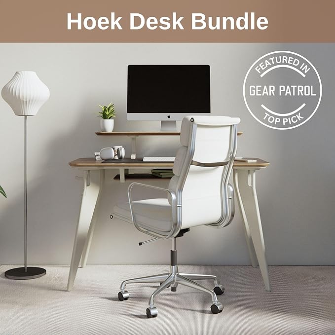 HOEK Dorm Room Desk Bundle, 47.5" x 23", Folding Student Study Desk - Image 3