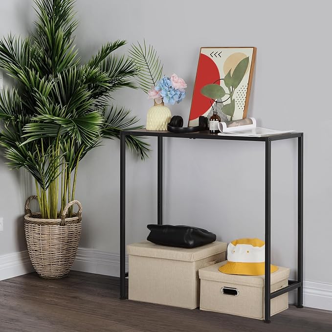 Narrow Entryway Table for Hallway Console Table, Thin Sofa Table Behind Couch - Image 6