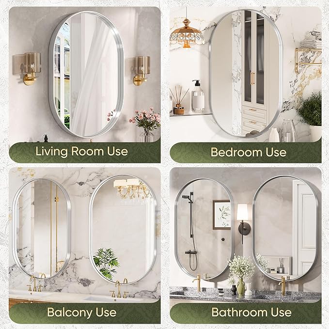 Suidia 22" x 30" Bathroom Mirror, Bathroom Vanity Mirror Metal Framed, - Image 7