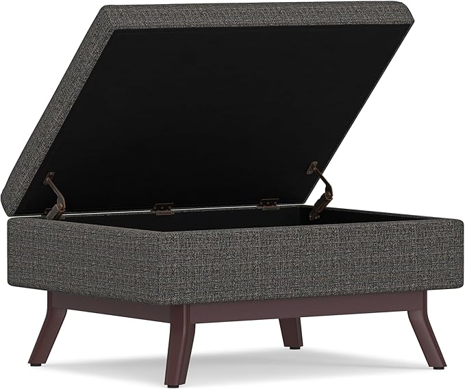 SIMPLIHOME Owen 34 inch Wide Mid Century Modern Rectangle Coffee Table Storage - Image 4