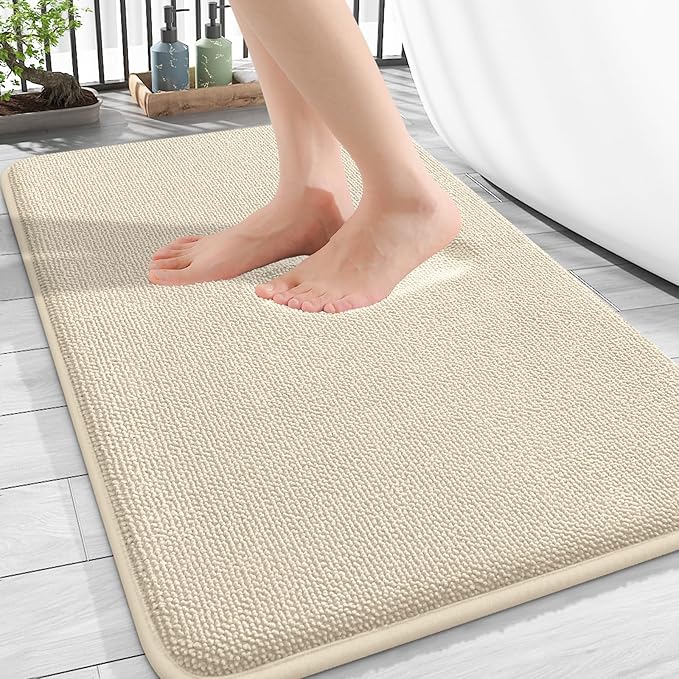 OLANLY Thick Memory Foam Bath Mat Rug 30x20, Extra Soft Absorbent Bathroom Rug by OLANLY