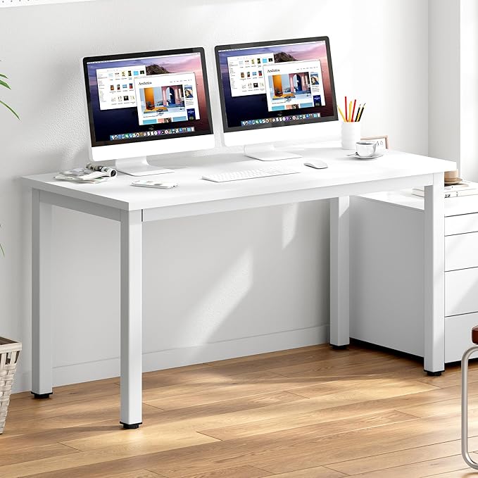 DlandHome Large Computer Desk, Composite Wood Board, Decent and Steady Home by DlandHome