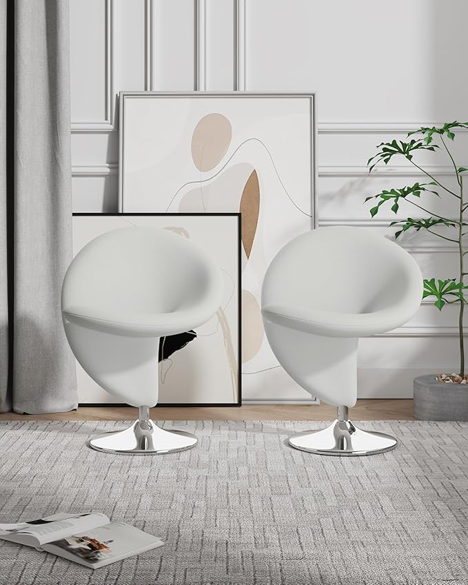 Manhattan Comfort Curl Swivel Accent Chair Set of 2 - Image 3