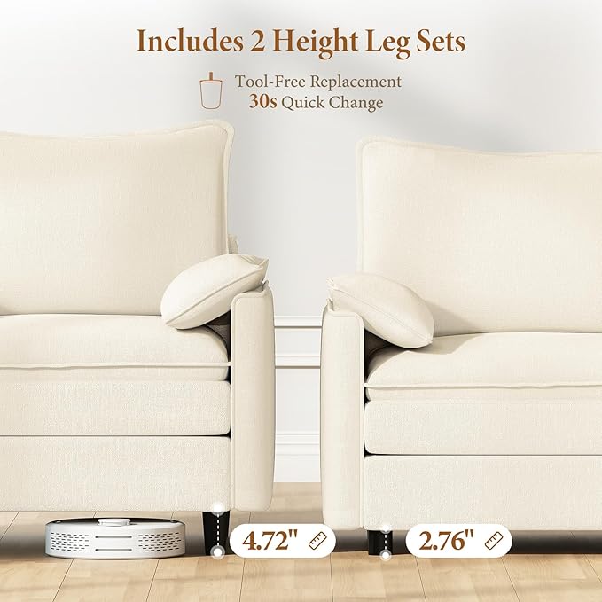 Vesgantti Large Modular Sectional Sofa, Big Comfy Cloud Couch - Image 3