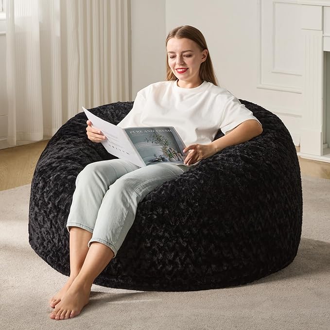 Hobestluk 3ft Bean Bag Chairs for Adults Large Beanbag Chair by YourHomeDeservesMore