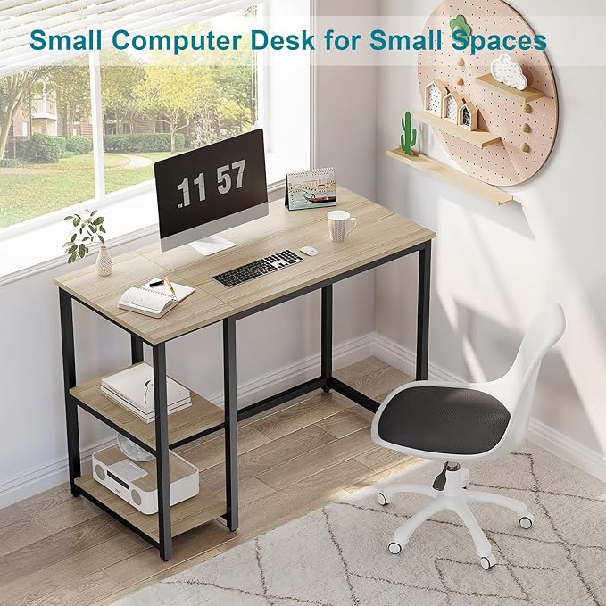 SINPAID 40'' Oak Computer Desk - Image 7