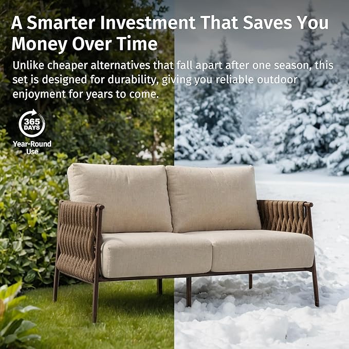 EAST OAK Outdoor Furniture | Life Chatter Loveseat | 2 Seater Sofa - Image 10