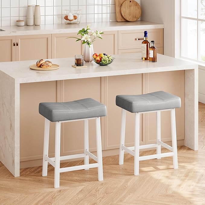 GarveeHome Counter Height Bar Stools Set of 2, 24 Inch Barstools - Image 5