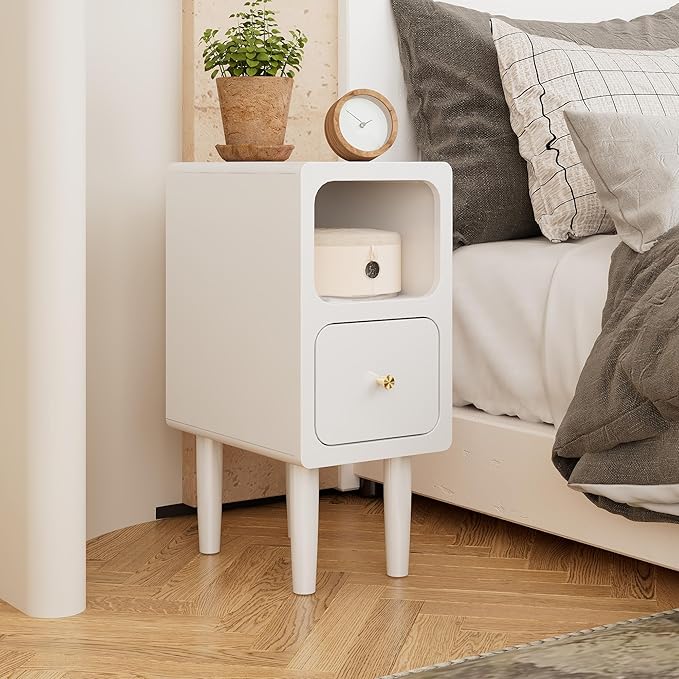 Narrow Nightstand, Solid Wood Night Stand - Image 5