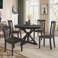 COLAMY Wooden Dining Chairs Set of 4, Spindle High Back Windsor Kitchen Side by COLAMYINC