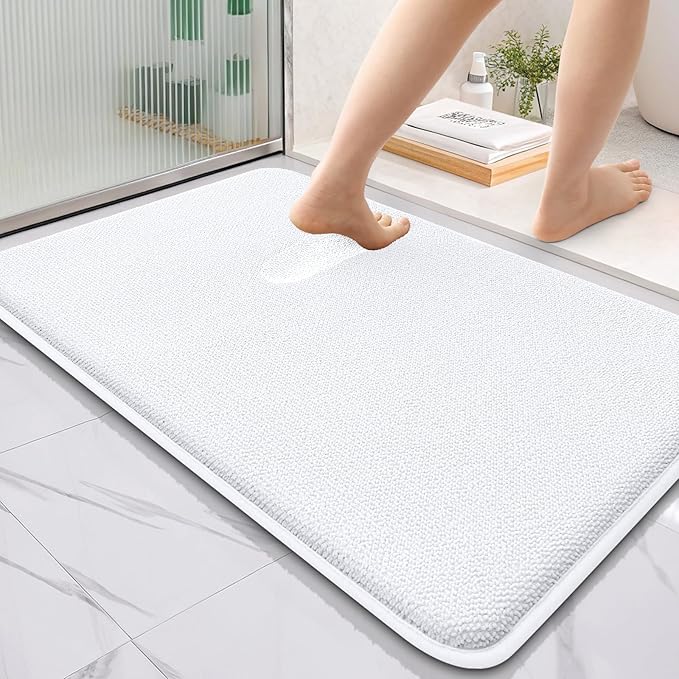 OLANLY Thick Memory Foam Bath Mat Rug 36x24, Extra Soft Absorbent Bathroom Rug by OLANLY