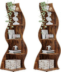 Tribesigns Corner Shelf, Rustic 5-Tier Wall Corner Bookshelf, Stylish Corner by Tribesigns