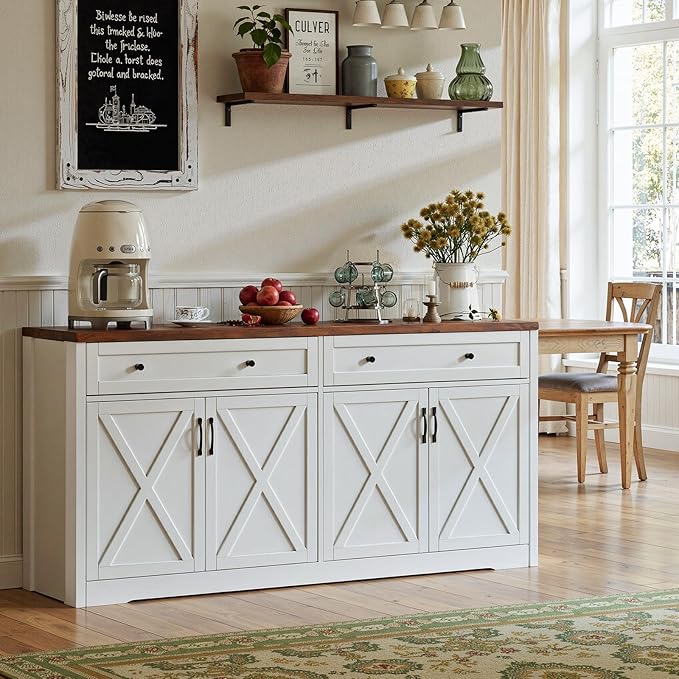 61'' Farmhouse Sideboard Buffet Cabinet - Image 4