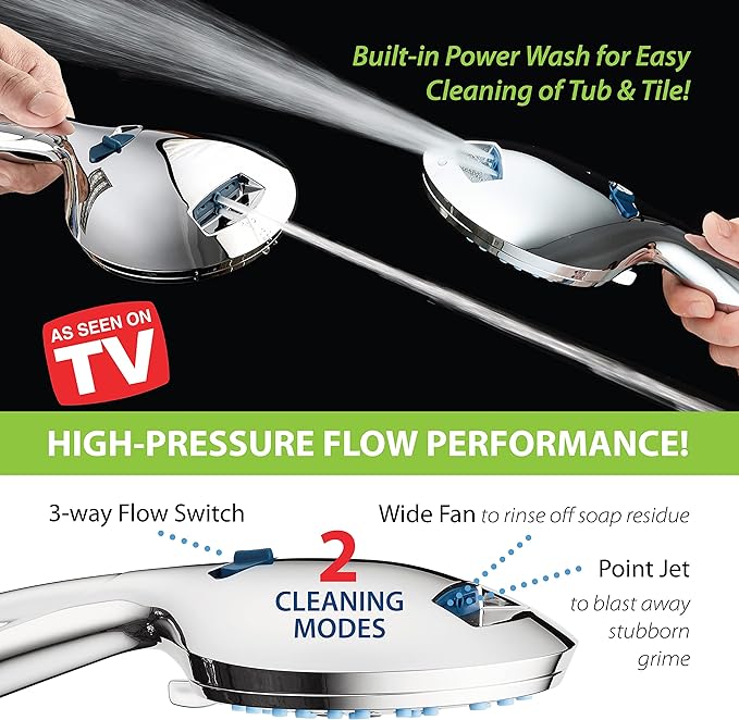 AquaCare High Pressure 8-mode Handheld Shower Head - Image 5