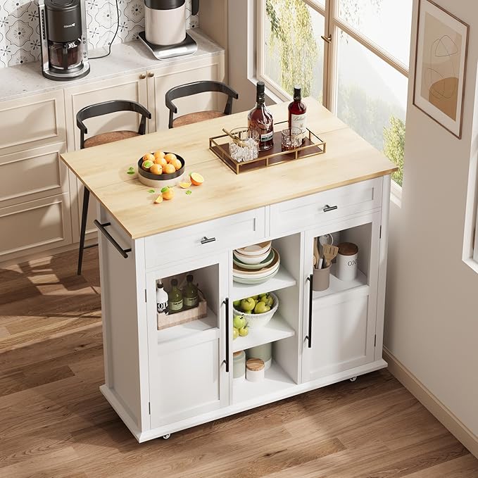 Mobile Modern Storage Island, Rolling Kitchen Island - Image 7