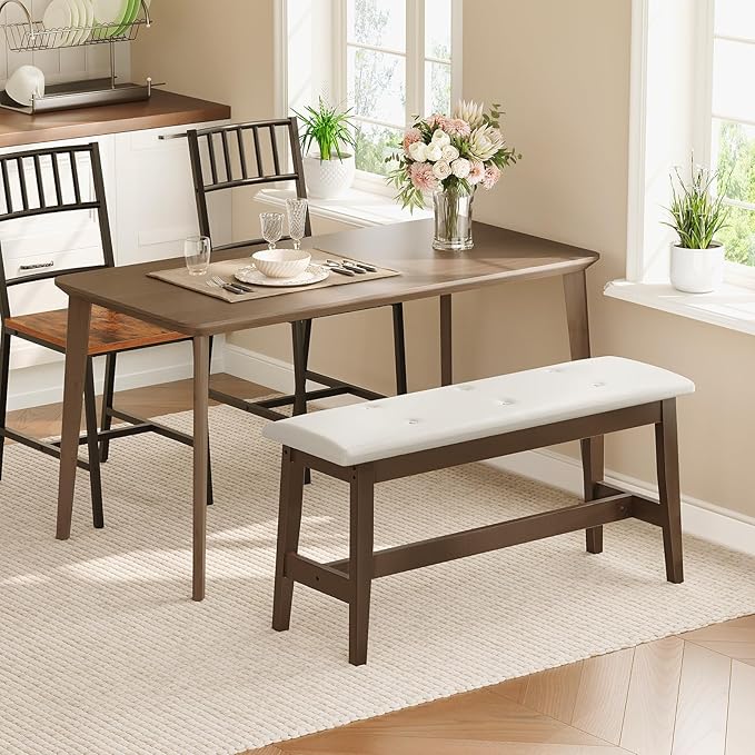 HOOBRO Dining Bench, Bamboo Dining Room Bench - Image 4