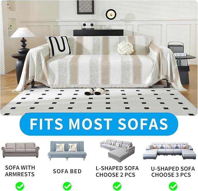 LUFEIJIASHI Boho Couch Covers for Sofa Non Slip Sofa Covers Washable Couch - Image 5