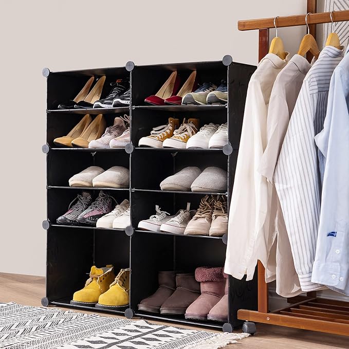 Shoe organizer Cabinet, 24 Pair shoe rack organizer closet, DIY Narrow Standing - Image 4