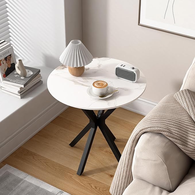 Round Side Table Set of 1, Modern Stylish End Table - Image 5