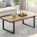 FOLUBAN Coffee Table, Modern Rustic Wood and Metal Center Table, Industrial by FOLUBAN