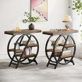 Tribesigns End Table Set of 2, 3-Tier Narrow Sofa Side Table by Tribesigns