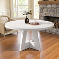 Round Dining Table for 4, Farmhouse Table for Dining Room, Living Room by HIGREENA