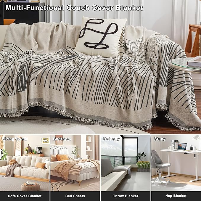 STACYPIK Stylish Striped Sofa Cover - Image 3