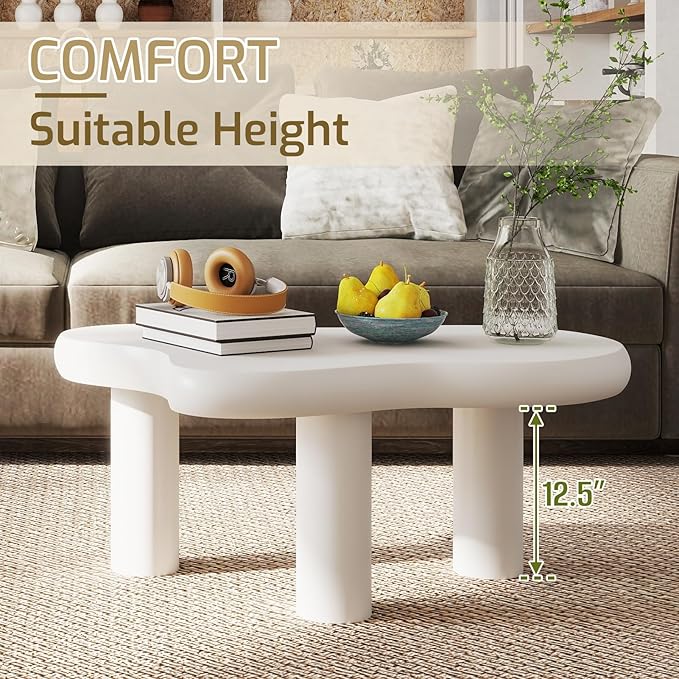 HollyHOME Cloud Coffee Table, Unique Design Accent Table - Image 3