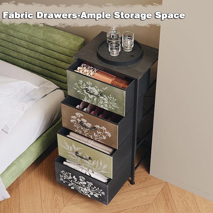 Tohomeor Vintage Dresser Vertical Nightstand - Image 3