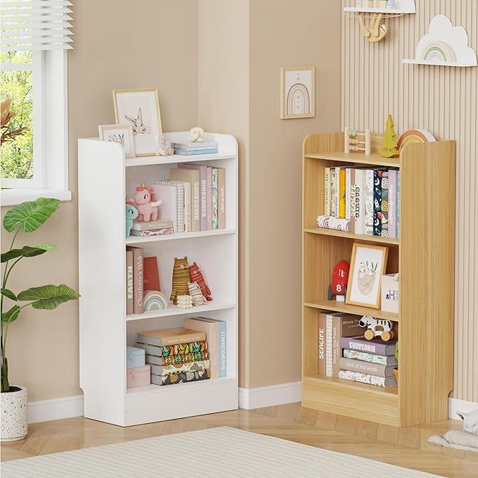 Lkeiyay Montessori Toy Shelf, 4-Tier Kids Storage Organizer, Kid Book Shlef - Image 6