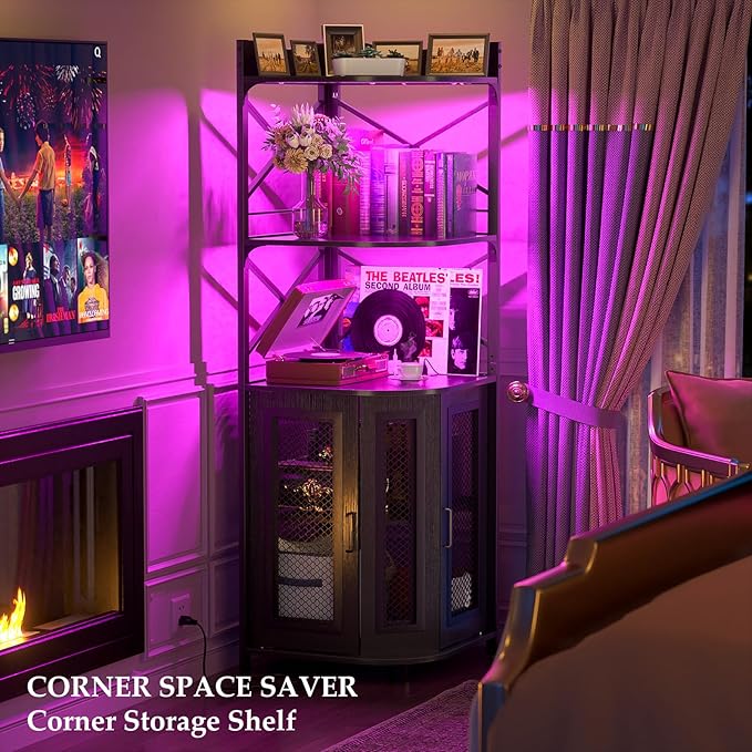 Aheaplus Corner Bar Cabinet - Image 6