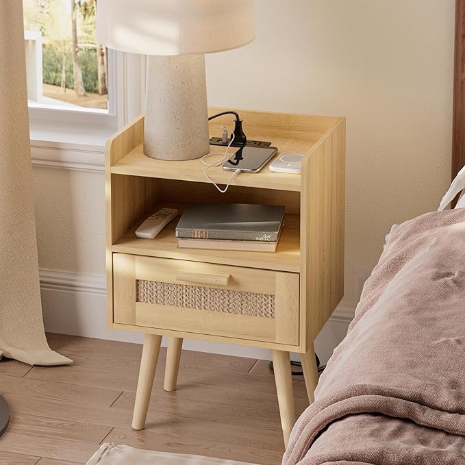 Masupu Nightstand, Small Bedside Table - Image 4