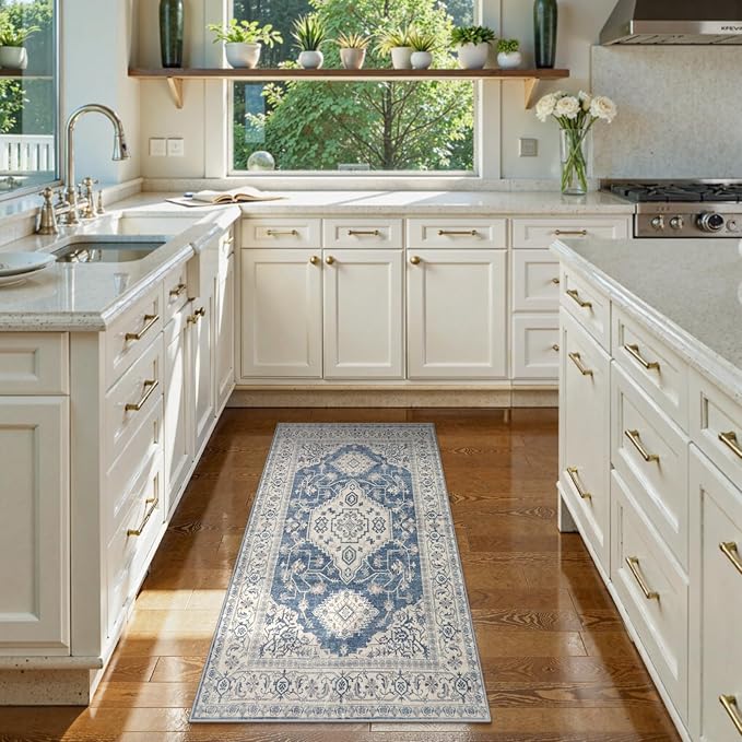 Lahome Oriental Small Area Rug, 2x4 Washable Entryway Rug Non-Slip Ultra-Thin - Image 3
