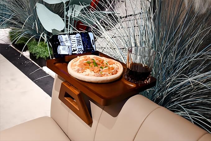 Couch Arm Tray Table Clip on Sofa, Armrest TV Tray Table - Image 5