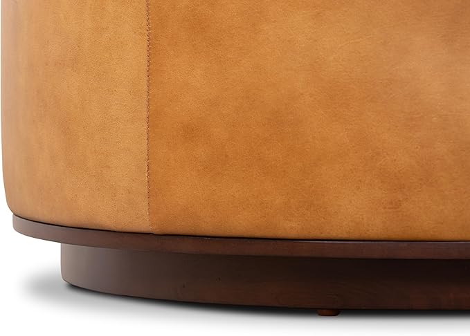 POLY & BARK Herve Storage Ottoman in Cognac Tan - Image 12