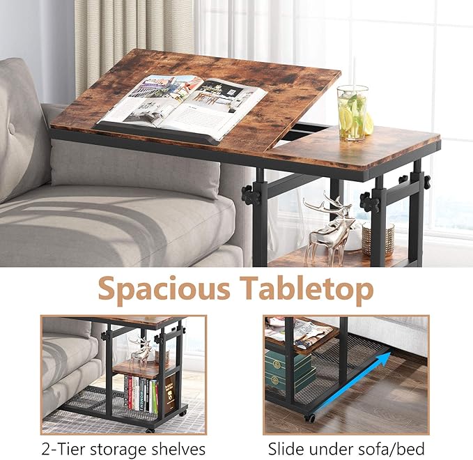 Tribesigns Height Adjustable C Table - Image 9
