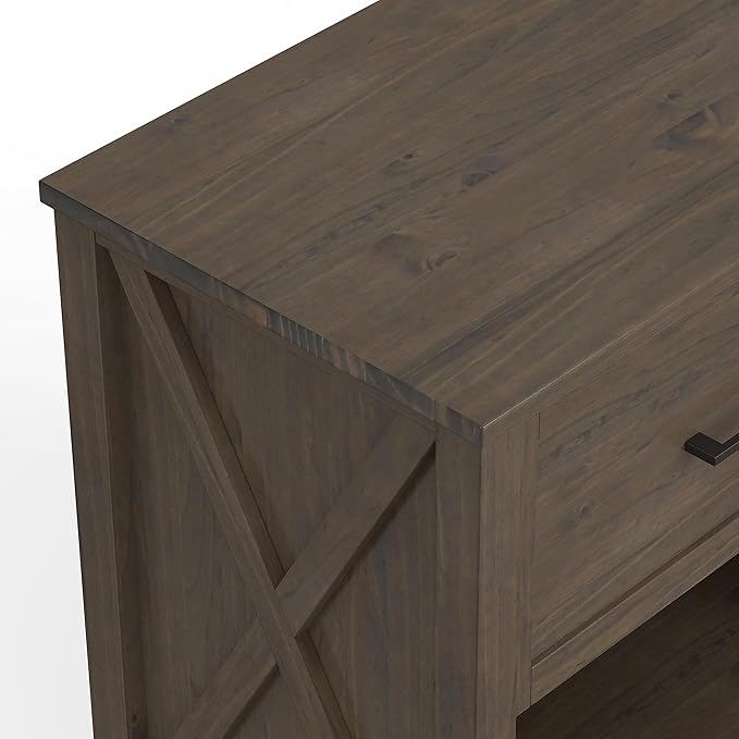 SIMPLIHOME Ela SOLID WOOD 24 Inch Wide Transitional Bedside Table in Smoky Brown - Image 7