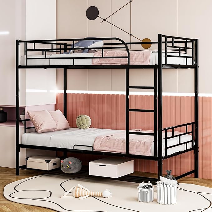 Twin Over Twin Metal Bunk Bed by Favfurish