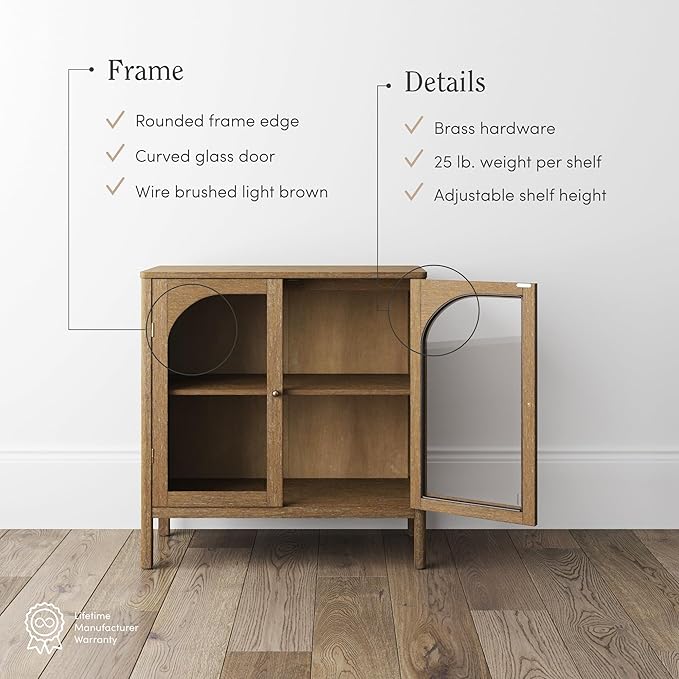 Nathan James Mason TV Stand, Free Standing Accent Sideboard Buffet, Credenza - Image 4