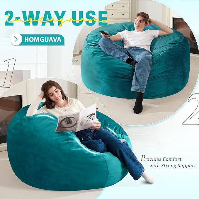 Homguava 4 FT Bean Bag Chair: 4' Bean Bags - Image 5