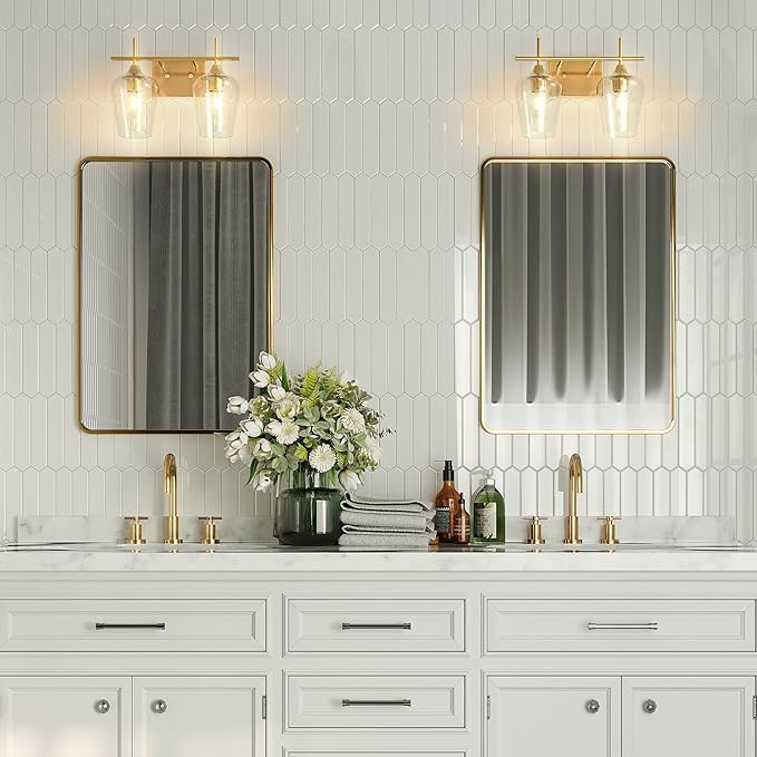 VONLUCE Bathroom Vanity Light, 2 Light Bathroom Light Fixture Over Mirror - Image 4