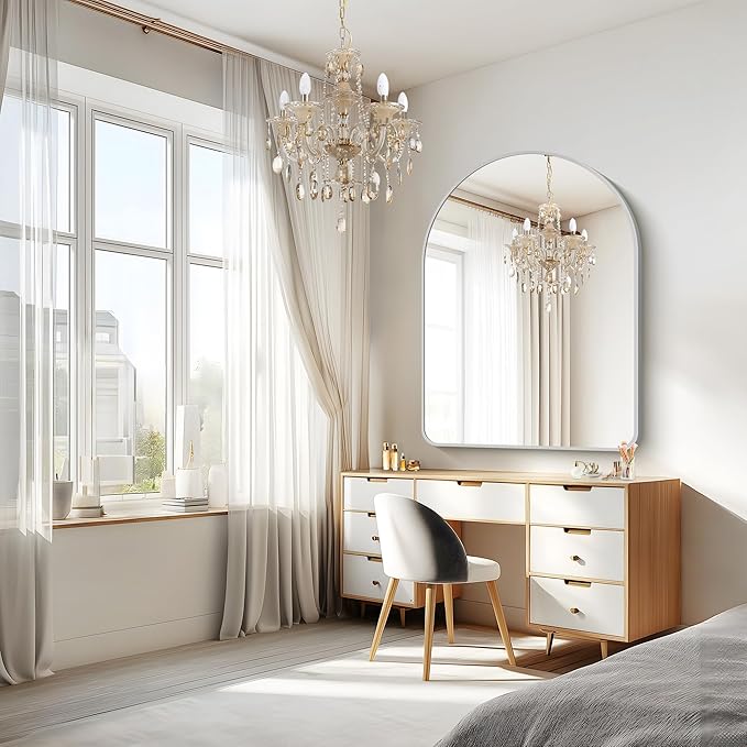 FORBATH Large Arched Wall Mirror 48x36 Inch, Arched Mirror - Image 2
