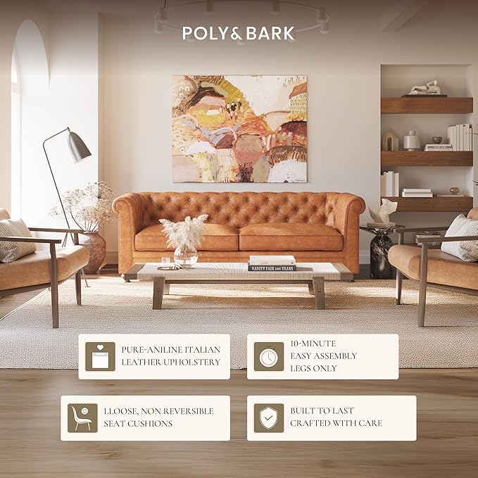 Poly & Bark Lyon Leather Couch - Image 5