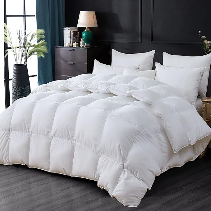 Egyptian Cotton Luxurious All-Season California King Size Goose Down Comforter - Image 2